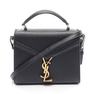Saint Laurent Cassandra Monogram Handbag Black Leather